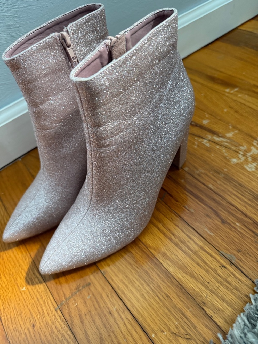 Allegra K pink sparkly boots size 9